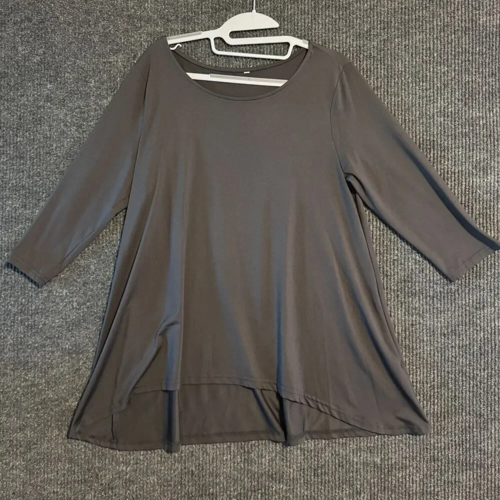 Black and White Basic Tunic 3/4 Sleeve Tops Womens L Bundle